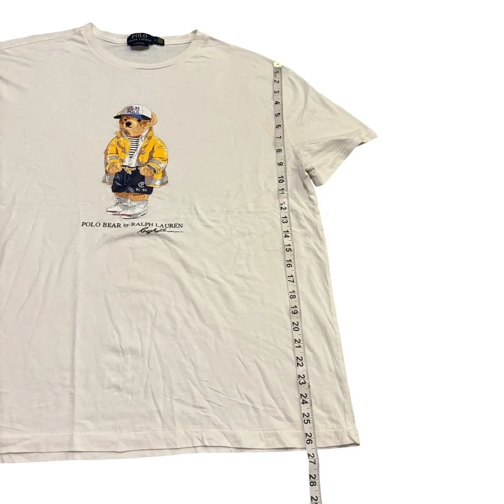 Polo Ralph Lauren Polo Bear RL-93 Yellow Raincoat White T-Shirt Mens Large